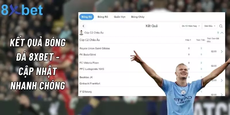 Cập Nhật Kết Quả Bóng Đá Mới Nhất Cùng 8xbet Kết quả thi đấu 8xbet cập nhật nhanh chóng
